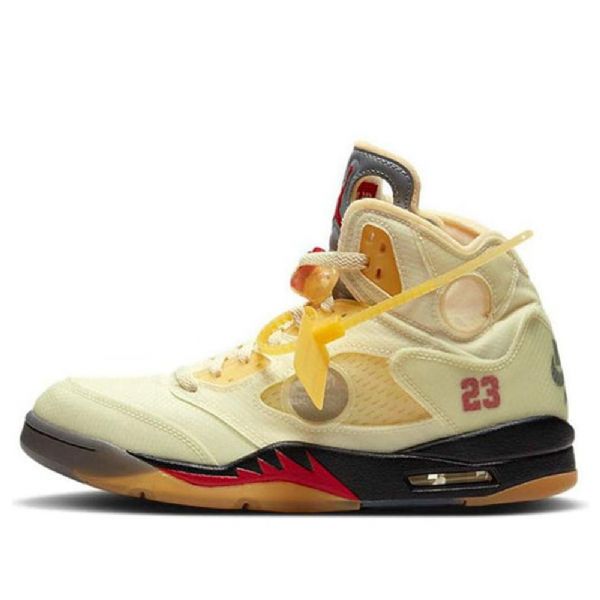 Nike Off-white Air Jordan 5 Sp Retro Basketball Sko Til Mænd Khaki