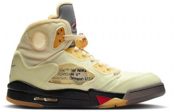 Nike Off-white Air Jordan 5 Sp Retro Basketball Sko Til Mænd Khaki