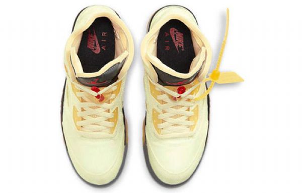 Nike Off-white Air Jordan 5 Sp Retro Basketball Sko Til Mænd Khaki