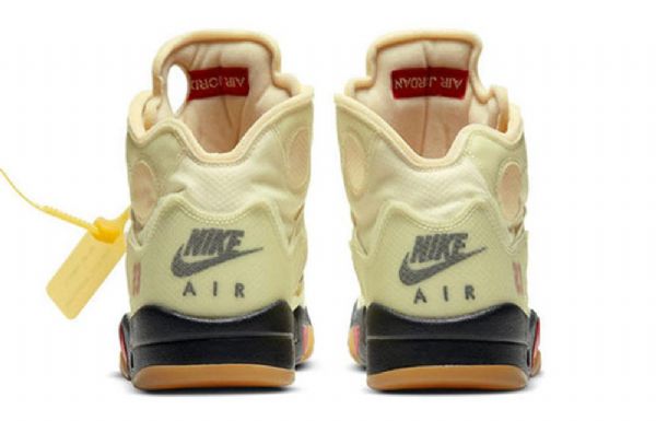 Nike Off-white Air Jordan 5 Sp Retro Basketball Sko Til Mænd Khaki