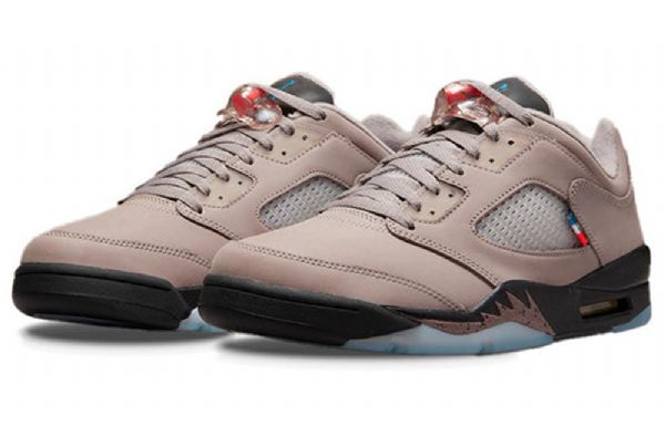Nike Paris Saint-germain Air Jordan 5 Retro Low Toppe Basketball Sko Til Mænd Brun