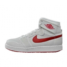 Nike Air Jordan 1 Ko Og Sko Til Mænd Grå Rød