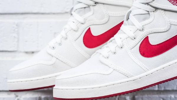 Nike Air Jordan 1 Ko Og Sko Til Mænd Grå Rød