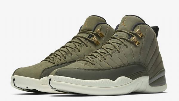 Nike Air Jordan 12 Chris Paul Klasse Af 2003 Sko Til Mænd Olivengrøn