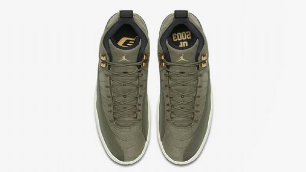 Nike Air Jordan 12 Chris Paul Klasse Af 2003 Sko Til Mænd Olivengrøn