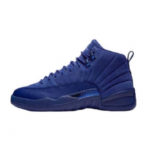 Nike Air Jordan 12 Deep Premium Sko Til Mænd Blå