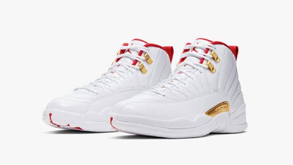 Nike Air Jordan 12 Fiba Sko Til Mænd Hvid