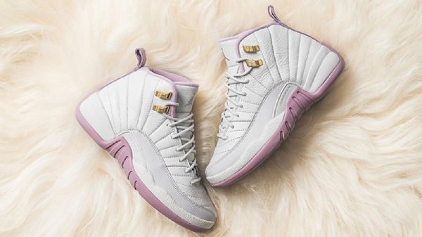 Nike Air Jordan 12 Gg Plum Fog Heiress Sko Til Mænd Khaki