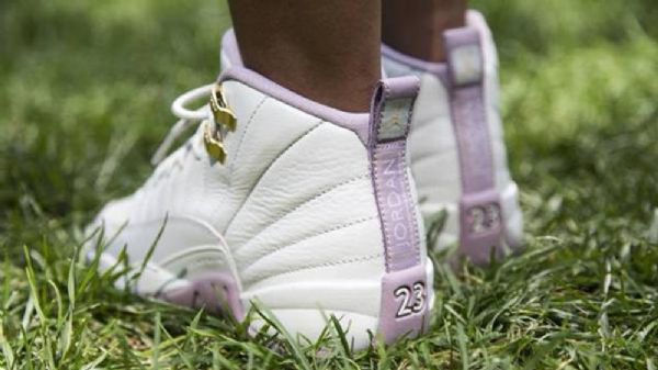 Nike Air Jordan 12 Gg Plum Fog Heiress Sko Til Mænd Khaki