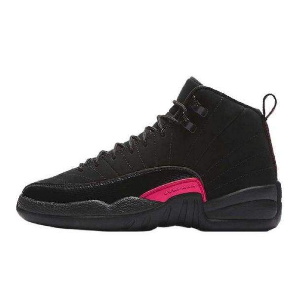 Nike Air Jordan 12 Gs Rush Sko Til Mænd Sort Lyserød