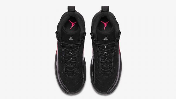 Nike Air Jordan 12 Gs Rush Sko Til Mænd Sort Lyserød