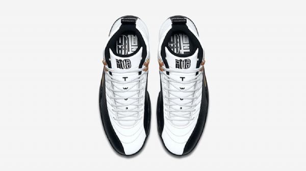 Nike Air Jordan 12 Kinesisk Nytårssko Til Mænd Hvid Sort