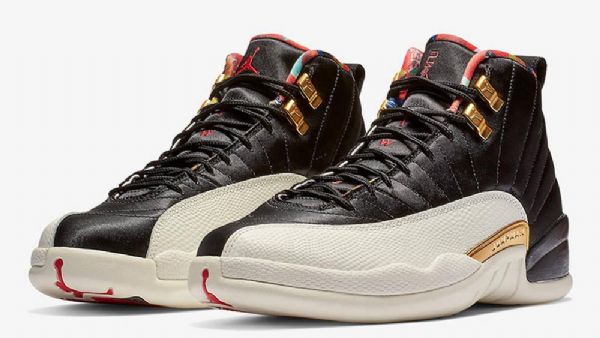 Nike Air Jordan 12 Kinesisk Nytårssko Til Mænd Sort