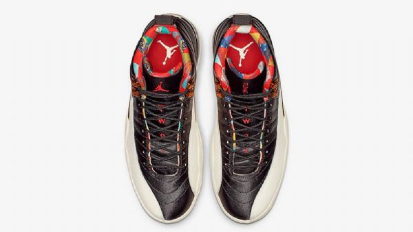 Nike Air Jordan 12 Kinesisk Nytårssko Til Mænd Sort