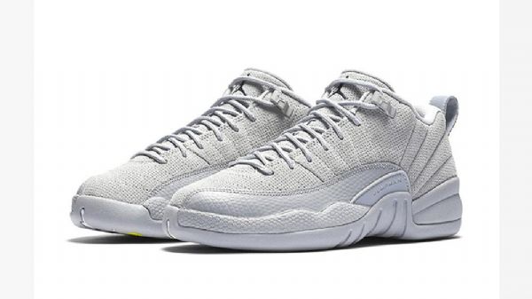 Nike Air Jordan 12 Low Tops Ruskindssko Til Mænd Grå