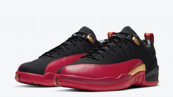 Nike Air Jordan 12 Low Tops Se Super Bowl Sko Til Mænd Sort Rød
