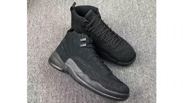Nike Air Jordan 12 Ovo Sko Til Mænd Sort