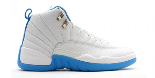 Nike Air Jordan 12 Retro Basketball Sko Til Damer Blå Hvid