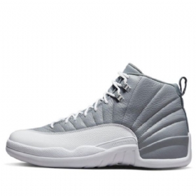 Nike Air Jordan 12 Retro Basketball Sko Til Mænd Grå Hvid