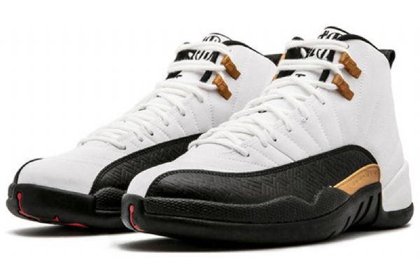 Nike Air Jordan 12 Retro Basketball Sko Til Mænd Hvid Sort