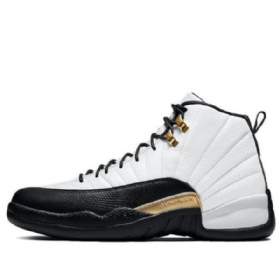Nike Air Jordan 12 Retro Basketball Sko Til Mænd Hvid Sort