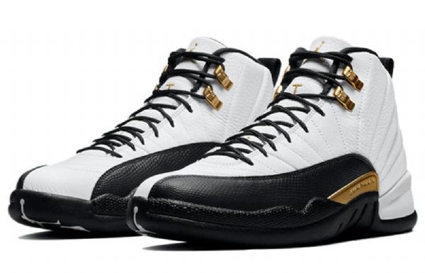 Nike Air Jordan 12 Retro Basketball Sko Til Mænd Hvid Sort