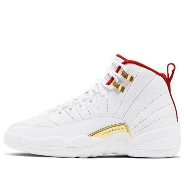 Nike Air Jordan 12 Retro Gs Basketball Sko Til Mænd Hvid Rød