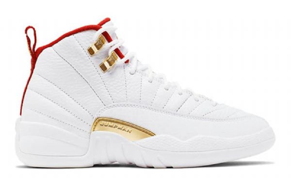 Nike Air Jordan 12 Retro Gs Basketball Sko Til Mænd Hvid Rød