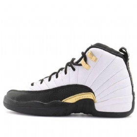 Nike Air Jordan 12 Retro Gs Basketball Sko Til Mænd Hvid Sort
