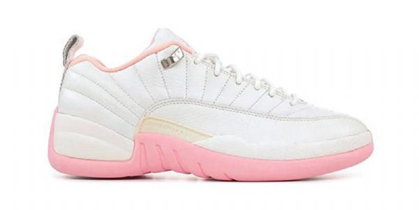 Nike Air Jordan 12 Retro Low Toppe Basketball Sko Til Damer Lyserød