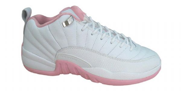 Nike Air Jordan 12 Retro Low Toppe Basketball Sko Til Damer Lyserød