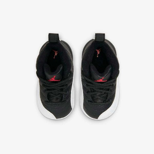 Nike Air Jordan 12 Retro Sko Til Børn Sort Hvid Rød
