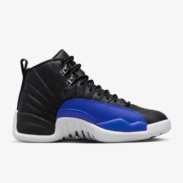 Nike Air Jordan 12 Retro Sko Til Damer Sort Sølv Hvid Kongeblå