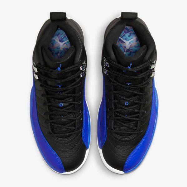 Nike Air Jordan 12 Retro Sko Til Damer Sort Sølv Hvid Kongeblå