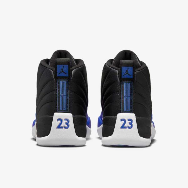 Nike Air Jordan 12 Retro Sko Til Damer Sort Sølv Hvid Kongeblå