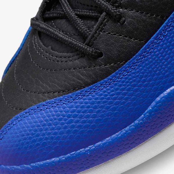 Nike Air Jordan 12 Retro Sko Til Damer Sort Sølv Hvid Kongeblå