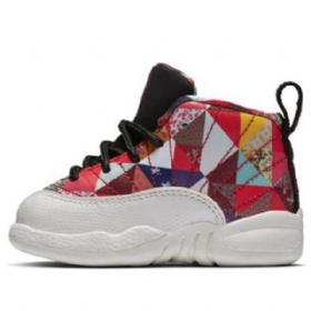 Nike Air Jordan 12 Retro Td Basketball Sko Til Børn Flerfarvet