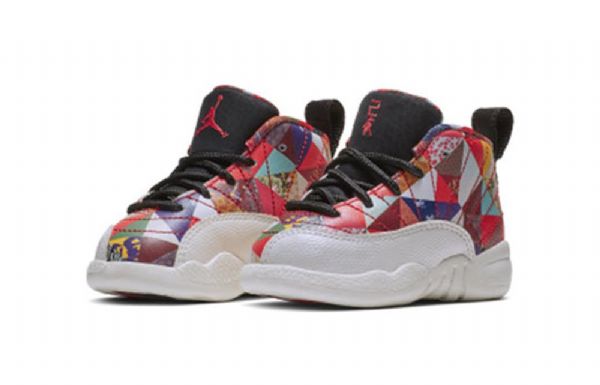Nike Air Jordan 12 Retro Td Basketball Sko Til Børn Flerfarvet