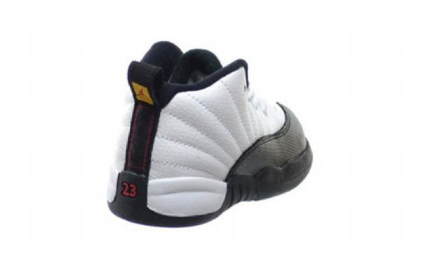 Nike Air Jordan 12 Retro Td Marathon Løbesko / Sneakers Til Børn Hvid Sort