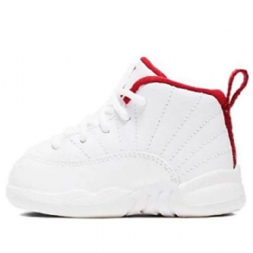 Nike Air Jordan 12 Retro Td Sko Til Børn Hvid Rød