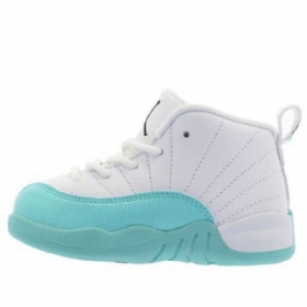 Nike Air Jordan 12 Retro Td Sko Til Børn Lys Turkis