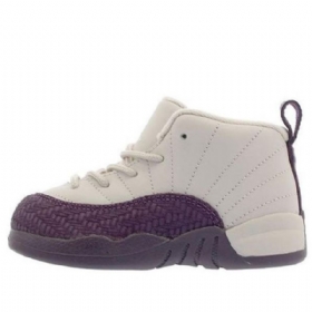 Nike Air Jordan 12 Retro Td Sko Til Børn Lysegrå