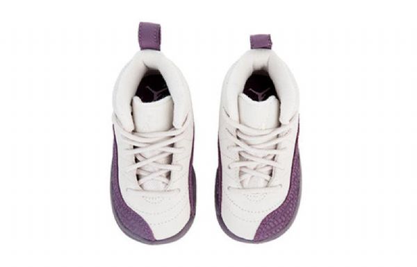 Nike Air Jordan 12 Retro Td Sko Til Børn Lysegrå