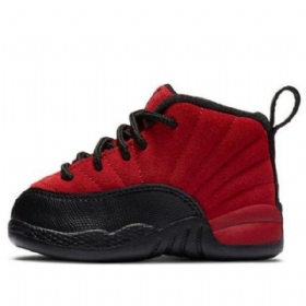 Nike Air Jordan 12 Retro Td Sko Til Børn Rød Sort