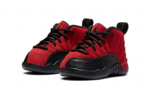 Nike Air Jordan 12 Retro Td Sko Til Børn Rød Sort