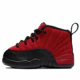 Nike Air Jordan 12 Retro Td Sko Til Børn Rød Sort