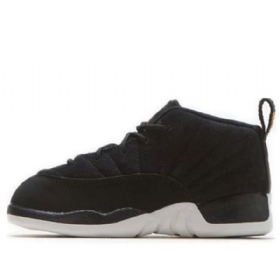 Nike Air Jordan 12 Retro Td Sko Til Børn Sort