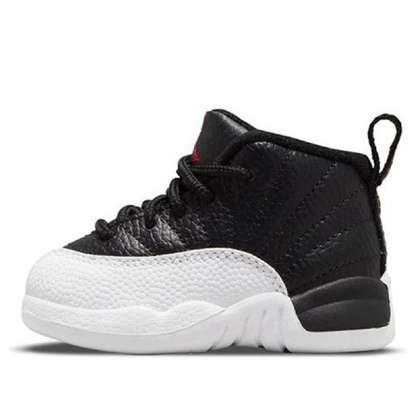 Nike Air Jordan 12 Retro Td Sko Til Børn Sort Grå