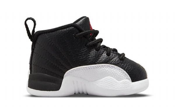 Nike Air Jordan 12 Retro Td Sko Til Børn Sort Grå