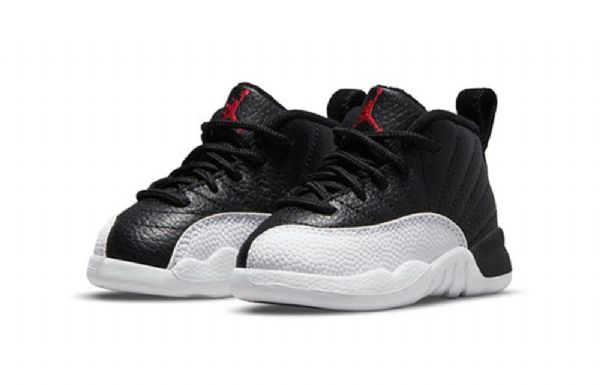 Nike Air Jordan 12 Retro Td Sko Til Børn Sort Grå